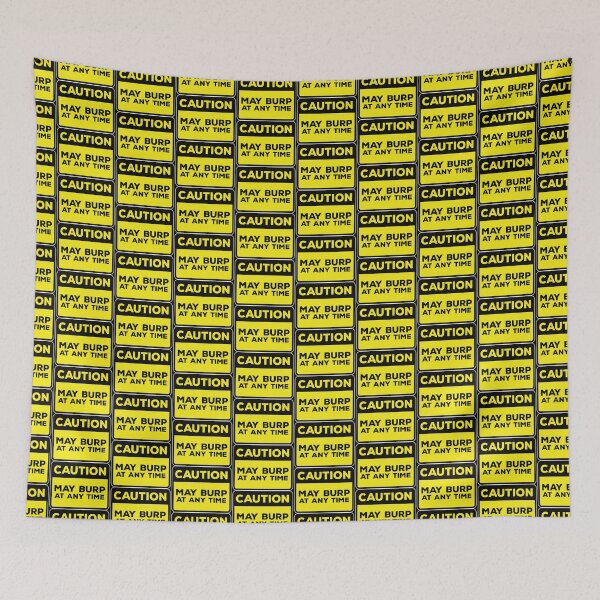 Item preview, Funny Yellow Road Sign - Caution May Burp at any Time designed and sold by Rhu Creations.