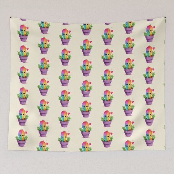 Item preview, Cute colorful rainbow baby cactus designed and sold by Earth Nature Creations.