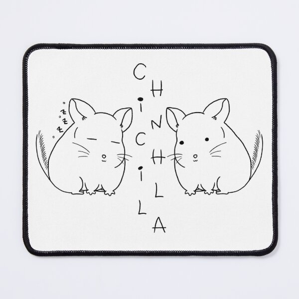 Item preview, Minimal Cute Chinchilla Logo Black White Art designed and sold by Marinaaa010.