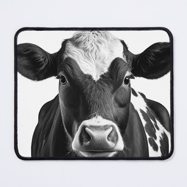 Item preview, Black and white cow portrait designed and sold by Delphimages Art.