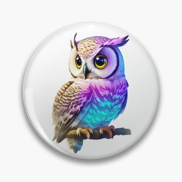 Item preview, Colorful Pastel Holographic Cute Barn Owl designed and sold by Cawaiico.