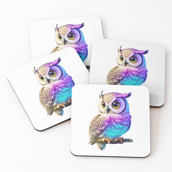 Item preview, Colorful Pastel Holographic Cute Barn Owl designed and sold by Cawaiico.