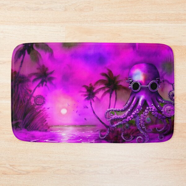 Item preview, Steampunk Octopus Retrofuturism - Lilac and Pink Cephalopod - AI Generated Art 7 of 8 designed and sold by Beachy.