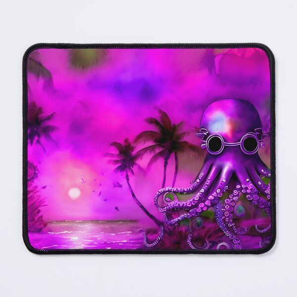 Item preview, Steampunk Octopus Retrofuturism - Lilac and Pink Cephalopod - AI Generated Art 7 of 8 designed and sold by Beachy.
