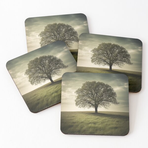 Item preview, "Sunlit Solitude" - Majestic Oak in Lush Sunlit Field, UHD Art Inspired by Paul Dillinger and Lee Bogle designed and sold by stateofhuman.