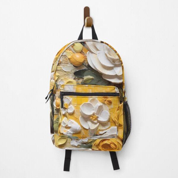 Item preview, Yellow and white flowers artistic texture impasto brush strokes abstract decorative painting22 designed and sold by UnaWu533.