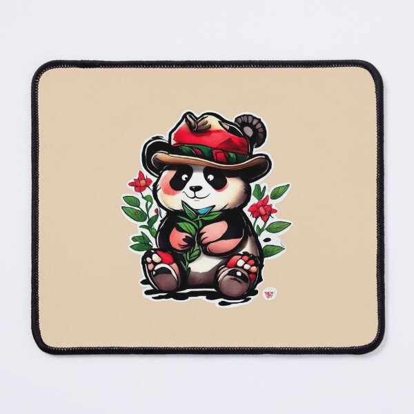 Item preview, a panda wearing a British bowler hat and red boots designed and sold by JasmineYu4.