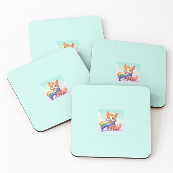 Item preview, Cute colorful rainbow baby fox designed and sold by Earth Nature Creations.