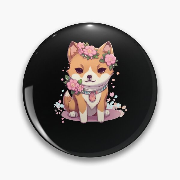 Item preview, Japanese dog Shiba Inu girl flower necktie designed and sold by Naohiro.