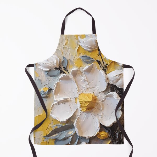 Item preview, Yellow and white flowers artistic texture impasto brush strokes abstract decorative painting27 designed and sold by UnaWu533.