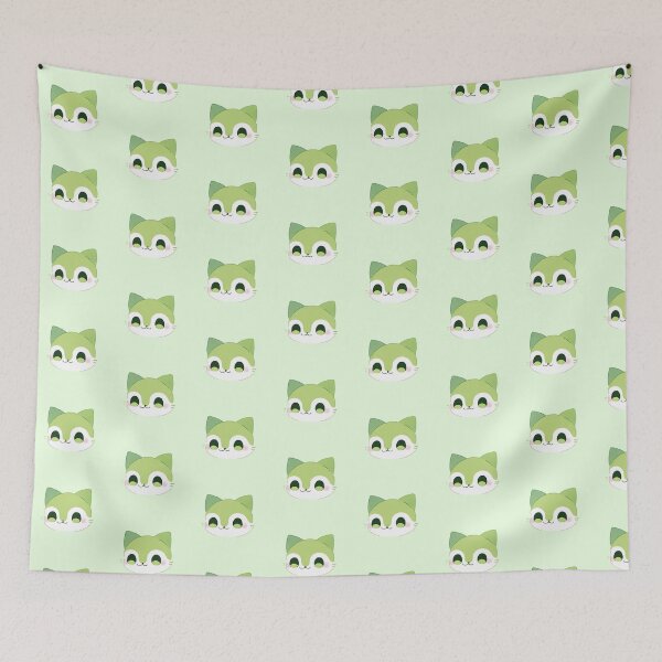 Item preview, cute green kitten drawing RBonville designed and sold by RBonville.