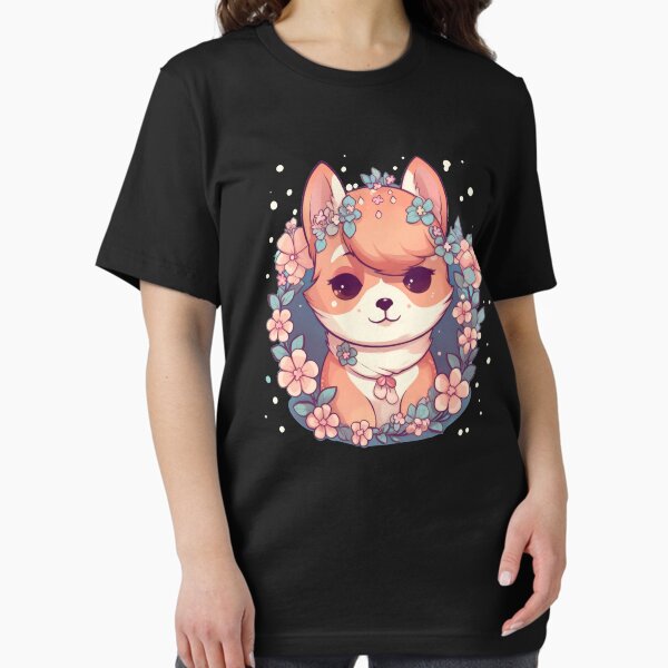 Item preview, Japanese dog Shiba Inu girl in a flower wreath designed and sold by Naohiro.