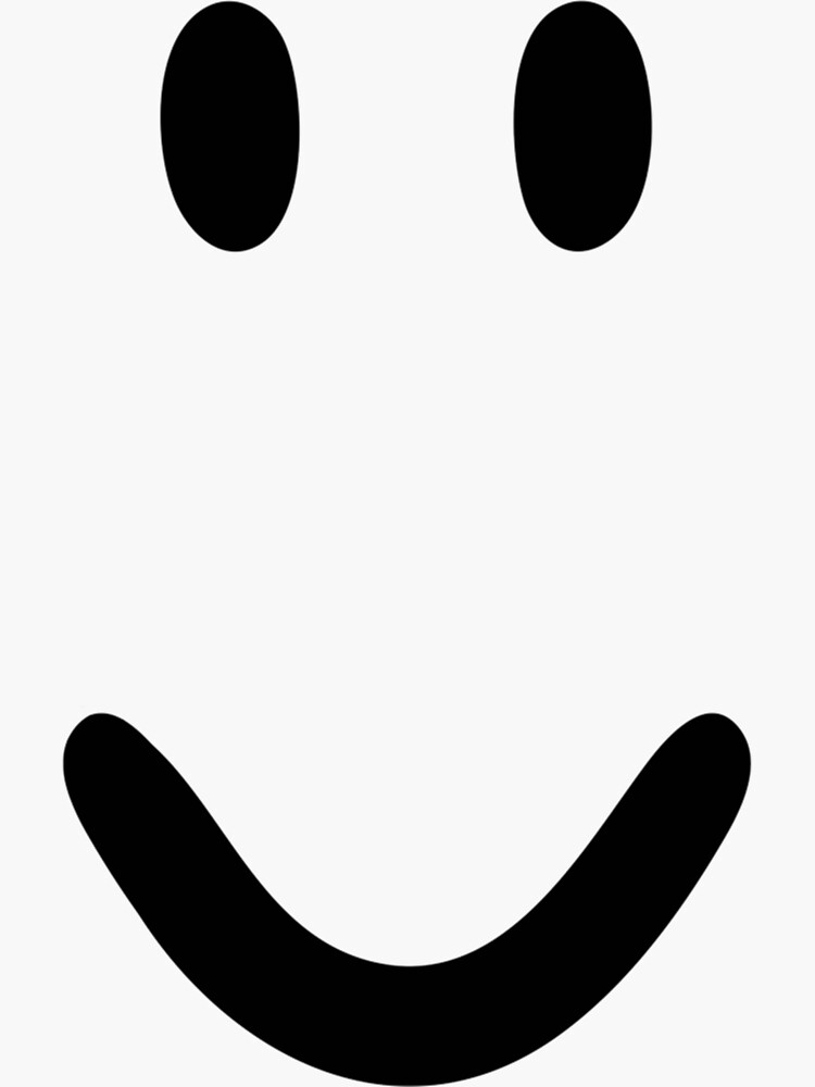 Roblox Default Normal Smile Face Shirt Funny  Sticker for Sale by