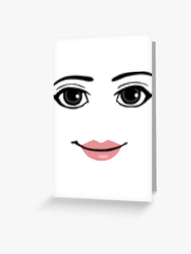 Roblox Default Female Face Smirking Smiling Meme  Greeting Card for Sale  by braelyncollettt