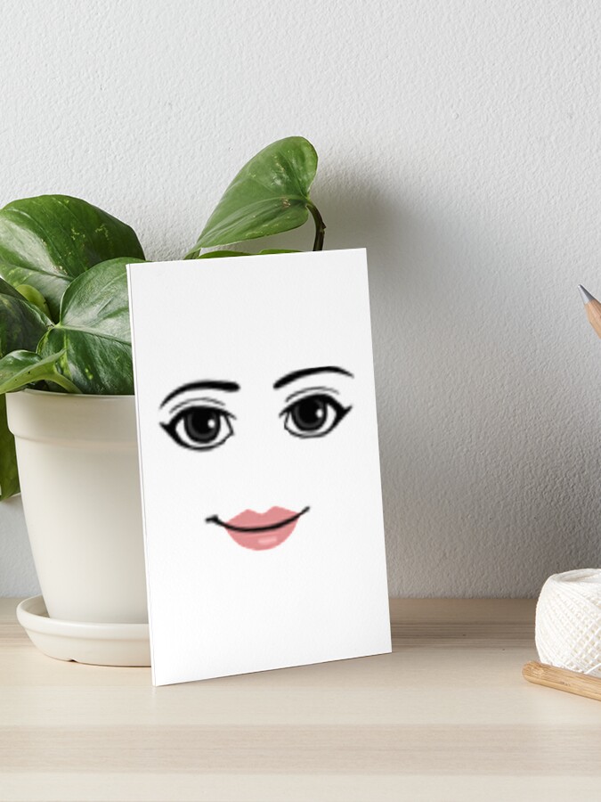 Roblox Default Female Face Smirking Smiling Meme  Greeting Card for Sale  by braelyncollettt