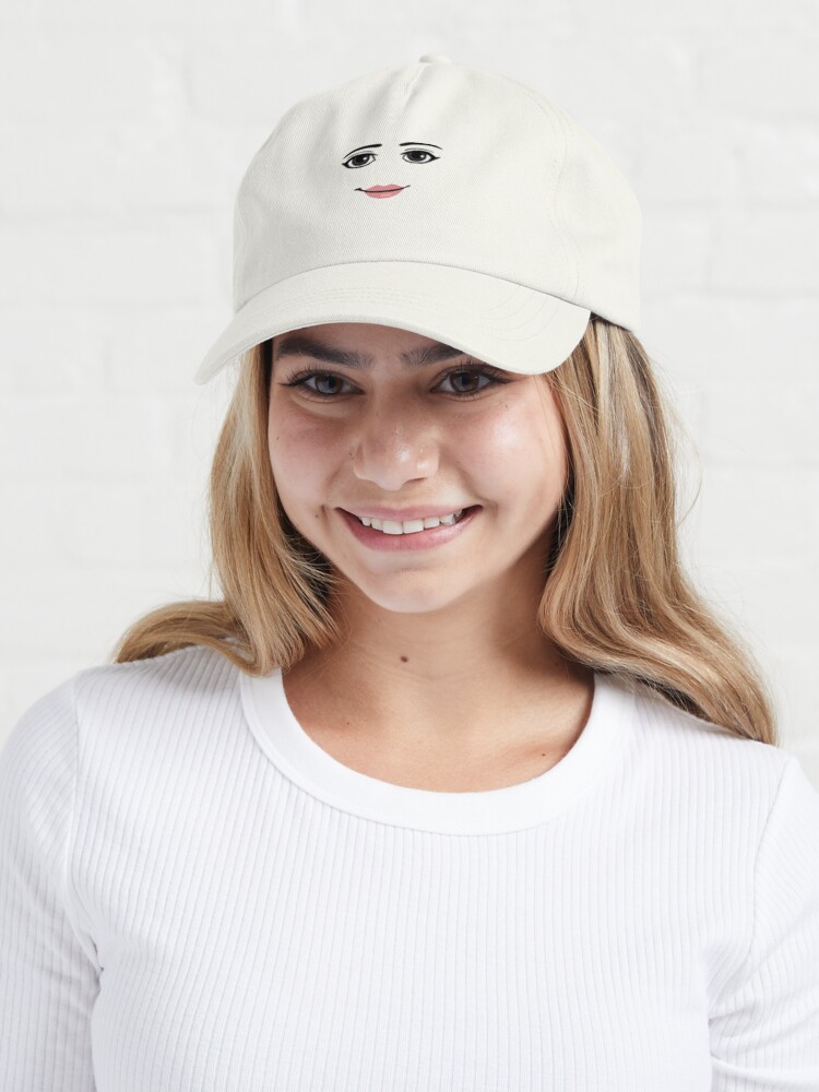 Roblox Default Female Face Smirking Smiling Meme  Cap for Sale by  braelyncollettt