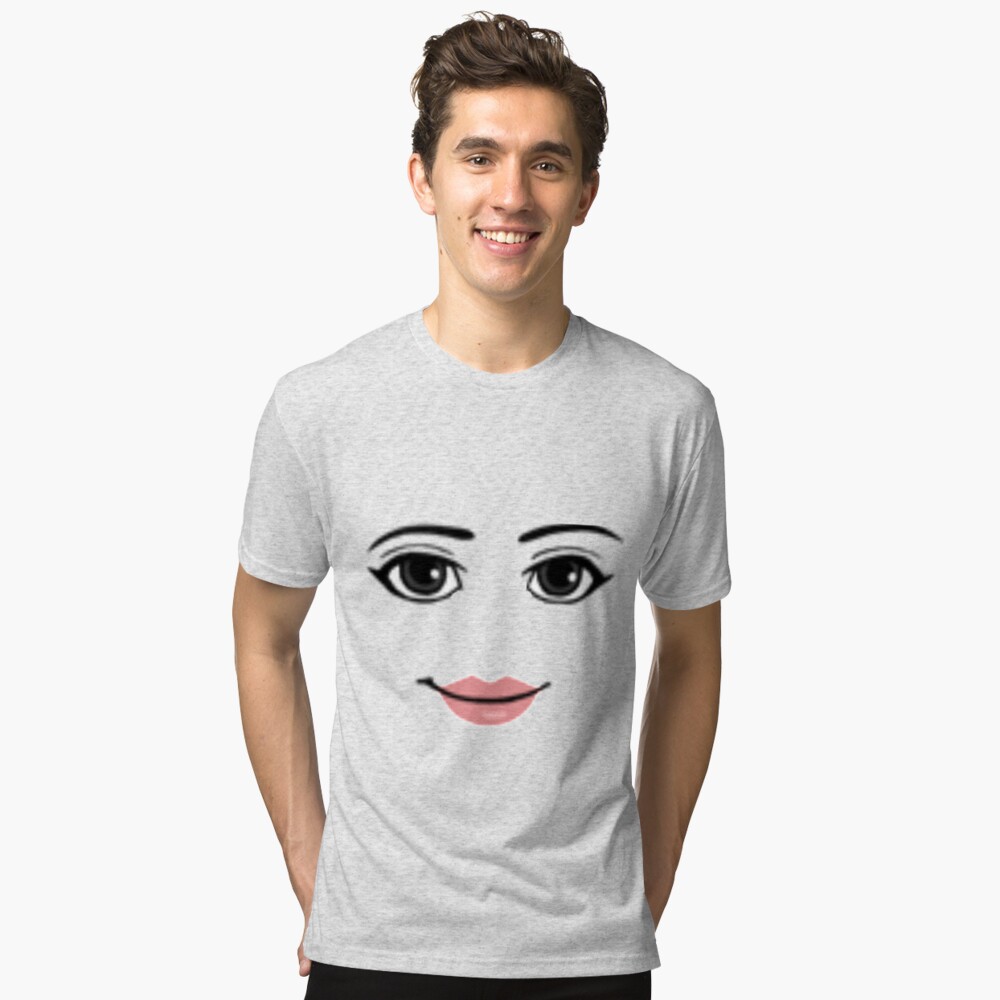 Roblox Default Normal Smile Face Shirt Funny  Sticker for Sale by