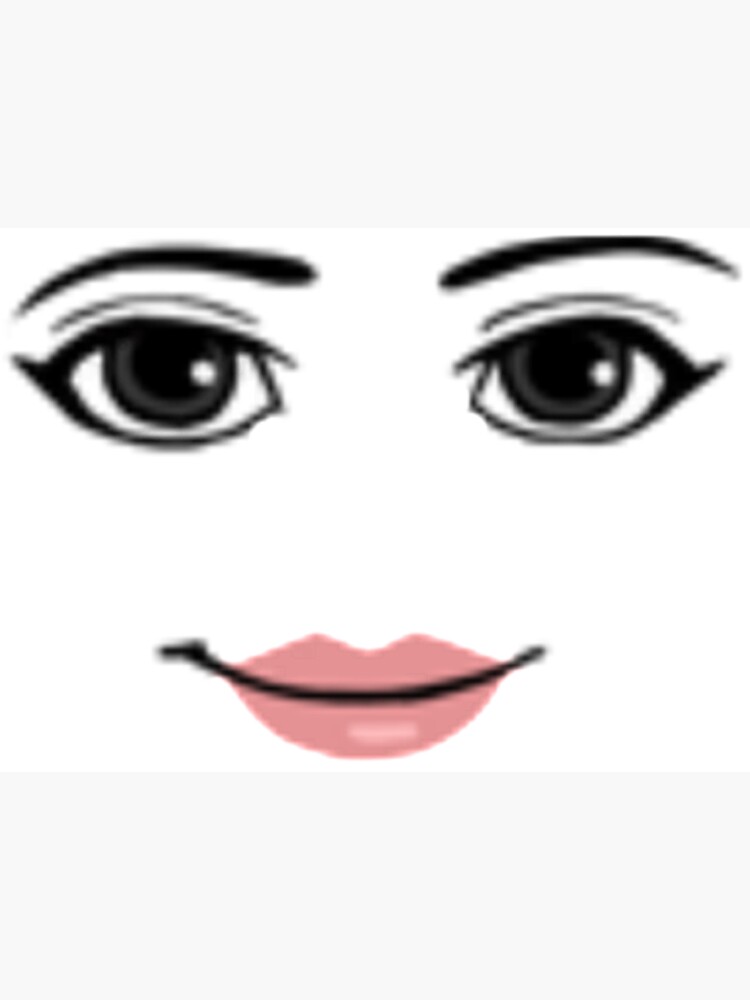 Roblox Default Female Face Smirking Smiling Meme  Magnet for Sale