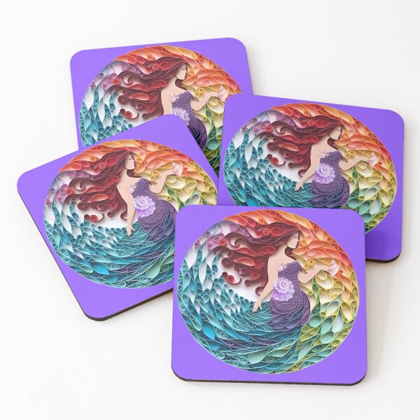Item preview, Rainbow colored ocean mermaid designed and sold by AdiRemba.
