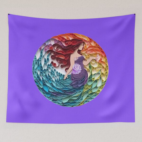 Item preview, Rainbow colored ocean mermaid designed and sold by AdiRemba.