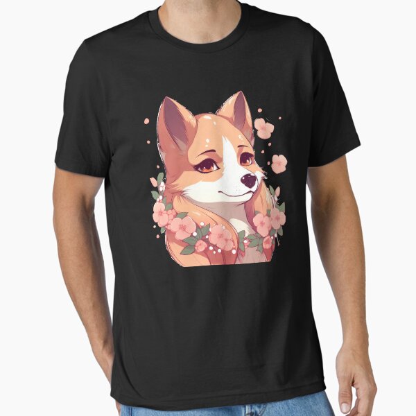 Item preview, Japanese dog Shiba Inu lady with cherry blossoms designed and sold by Naohiro.
