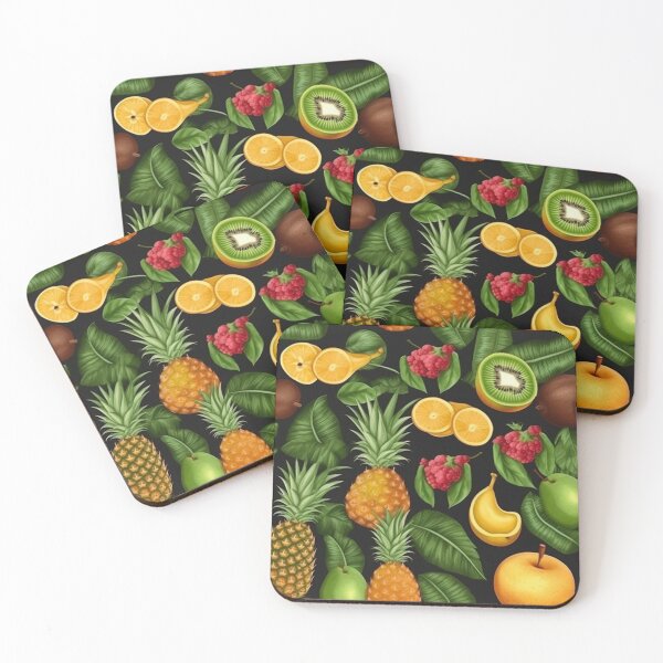 Item preview, Tropical Fruit passion tile designed and sold by apolinART.