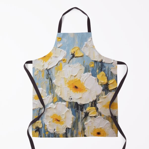 Item preview, Yellow and white flowers artistic texture impasto brush strokes abstract decorative painting29 designed and sold by UnaWu533.