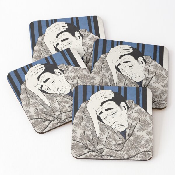 Item preview, An elderly sad Asian man sits clutching his head designed and sold by KristinaNEL.
