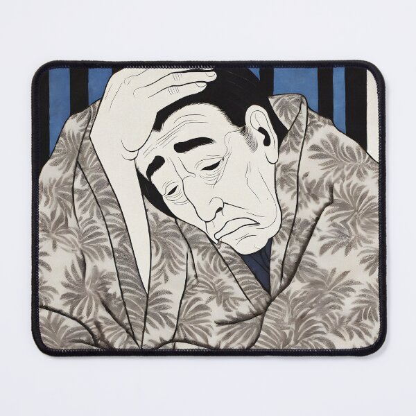Item preview, An elderly sad Asian man sits clutching his head designed and sold by KristinaNEL.