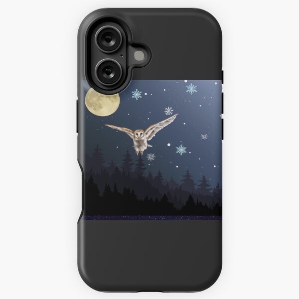 Owl across night sky iPhone Tough Case