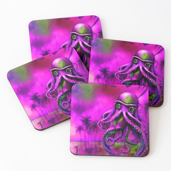 Item preview, Steampunk Octopus Retrofuturism - Lilac and Pink Cephalopod - AI Generated Art 8 of 8 designed and sold by Beachy.