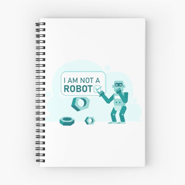 Item preview, I am not a robot captcha funny t-shirt design designed and sold by teedesigndaily.