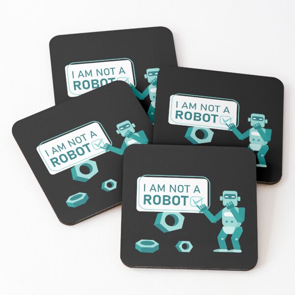 Item preview, I am not a robot captcha funny t-shirt design designed and sold by teedesigndaily.
