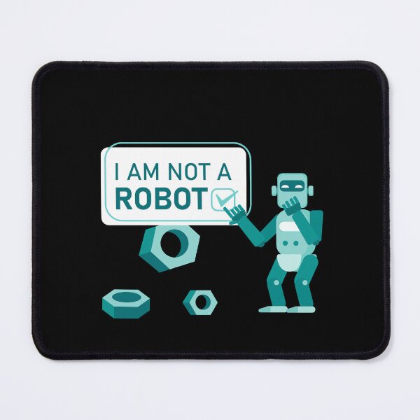 Item preview, I am not a robot captcha funny t-shirt design designed and sold by teedesigndaily.