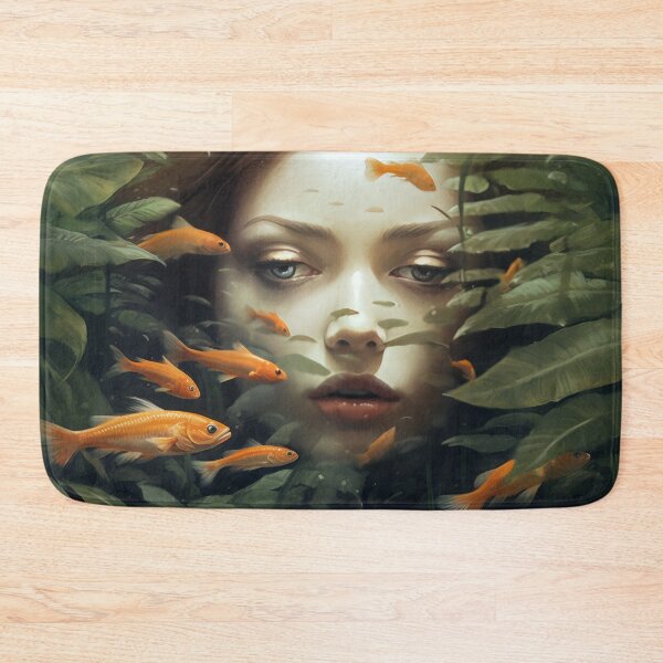 Item preview, Beautiful woman surrounded by gold fish designed and sold by Teniche.