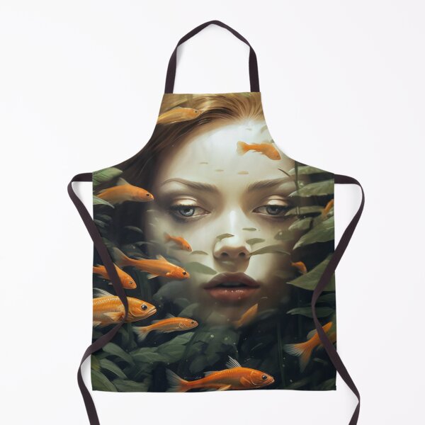 Item preview, Beautiful woman surrounded by gold fish designed and sold by Teniche.