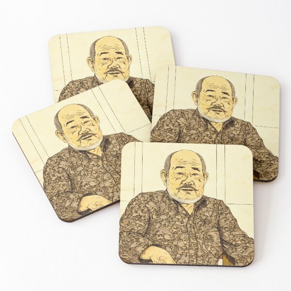 Item preview, Portrait of positive elderly Asian man sitting and looking at camera designed and sold by KristinaNEL.