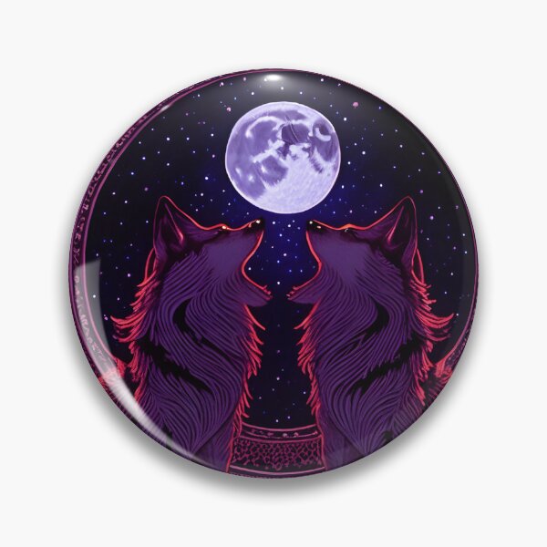 Item preview, two wolves howling at the moon designed and sold by Metaverse8.
