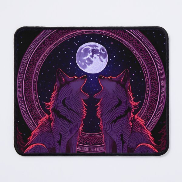 Item preview, two wolves howling at the moon designed and sold by Metaverse8.