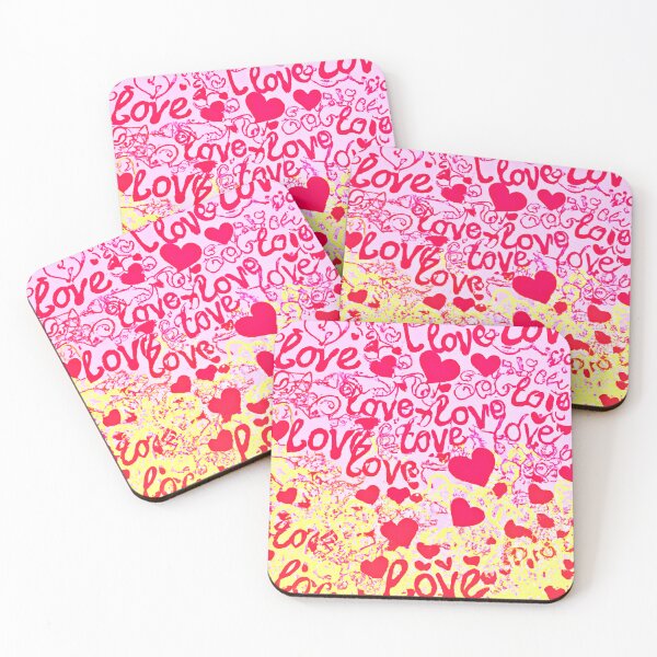 Item preview, Love in Vibrant Color Pattern designed and sold by Health And Fitness Posts e-Store.