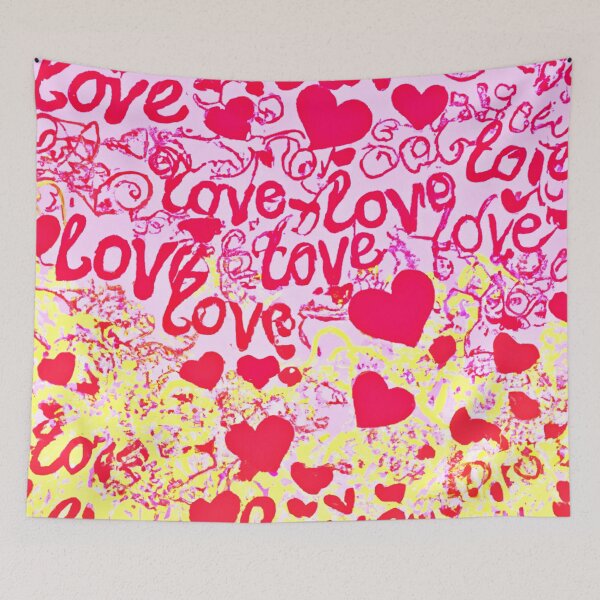 Item preview, Love in Vibrant Color Pattern designed and sold by Health And Fitness Posts e-Store.