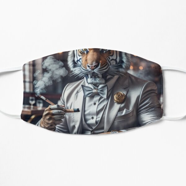 Civilized Predator - Tiger at the restaurant Flat Mask