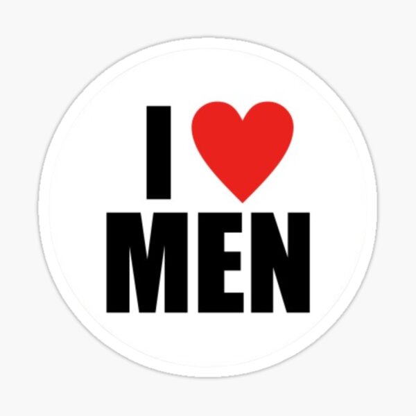 Item preview,  i <3 men designed and sold by pandastickers.