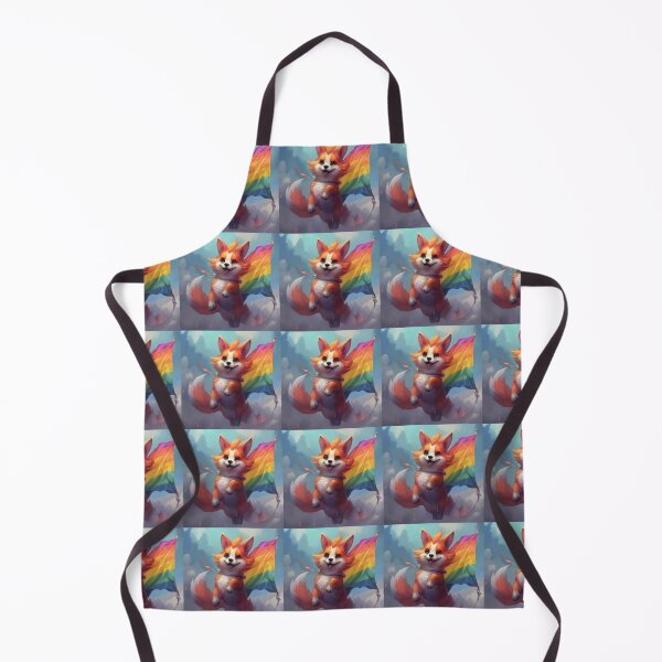 Item preview, Cute colorful rainbow baby fox designed and sold by Earth Nature Creations.