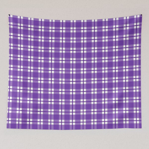 Item preview, Purple and white gingham plaid check  designed and sold by LittleBettyMakes.