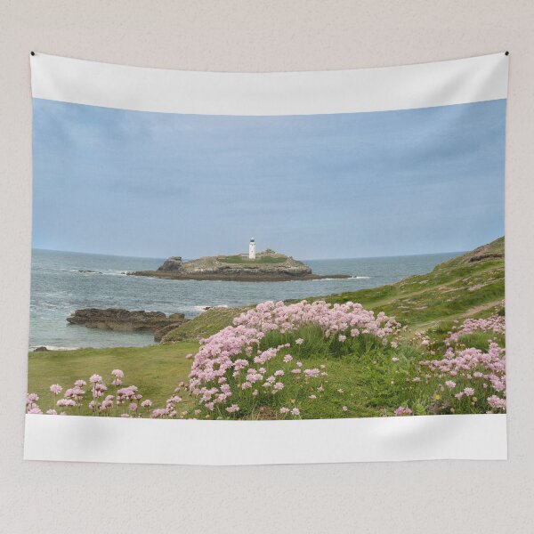 Item preview, Godrevy lighthouse with sea pinks designed and sold by kathleenjean.