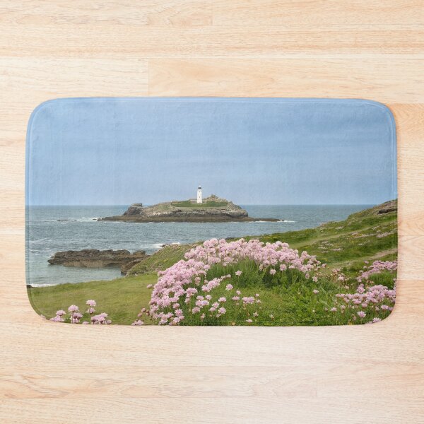 Item preview, Godrevy lighthouse with sea pinks designed and sold by kathleenjean.