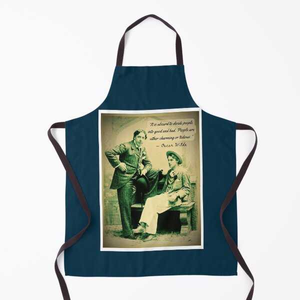 Item preview, Oscar Wilde and Bosie Douglas portrait and quote: “It is absurd to divide people into good and bad...” designed and sold by artbleed.