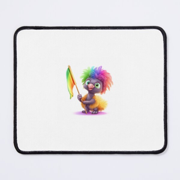 Item preview, Cute colorful rainbow baby emu bird designed and sold by Earth Nature Creations.