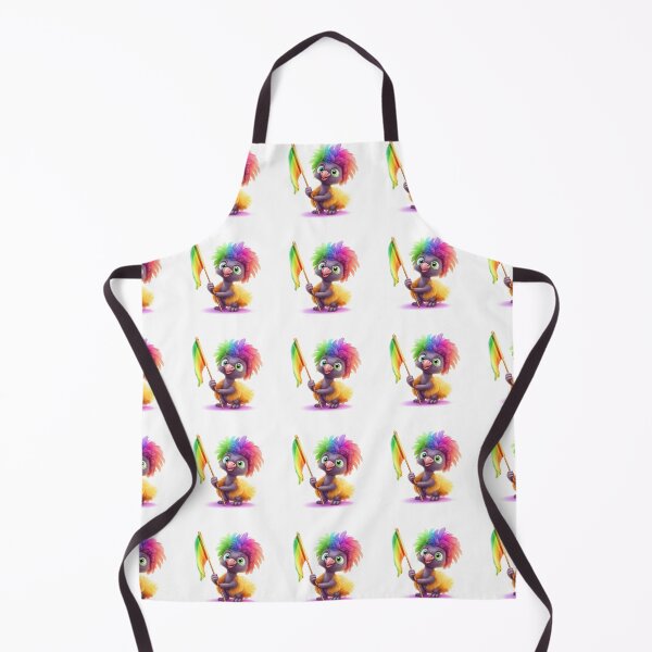 Item preview, Cute colorful rainbow baby emu bird designed and sold by Earth Nature Creations.